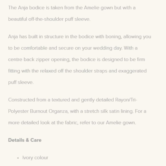 PREA JAMES BRIDAL Anja burnout organza bodice, 10. - Picture 4 of 16